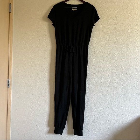 MADEWELL MWL Breeze Drawstring Black Short Sleeve Jumpsuit Size Extra Small - Picture 5 of 10